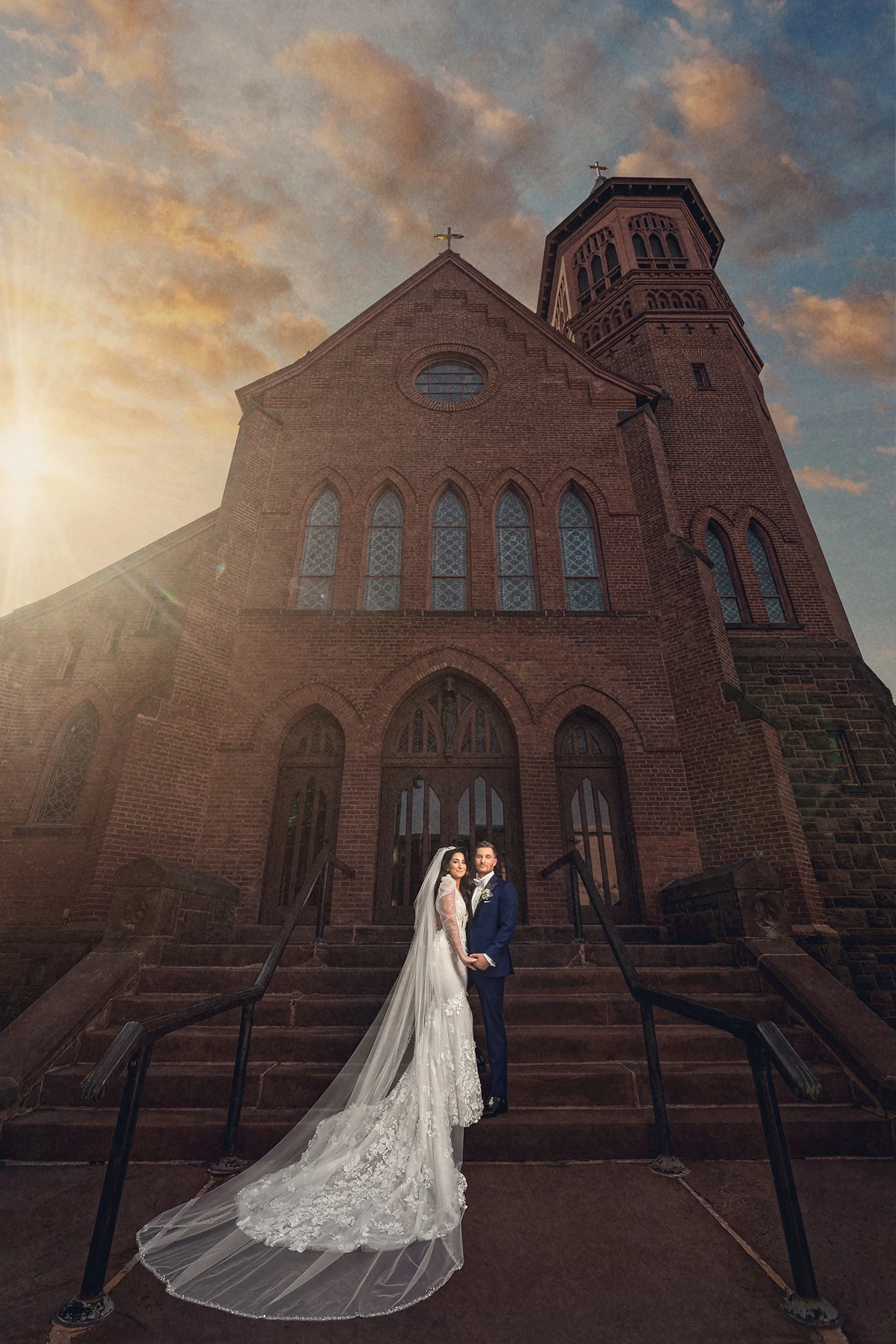 Photo of bride and groom at Rockleigh wedding venue