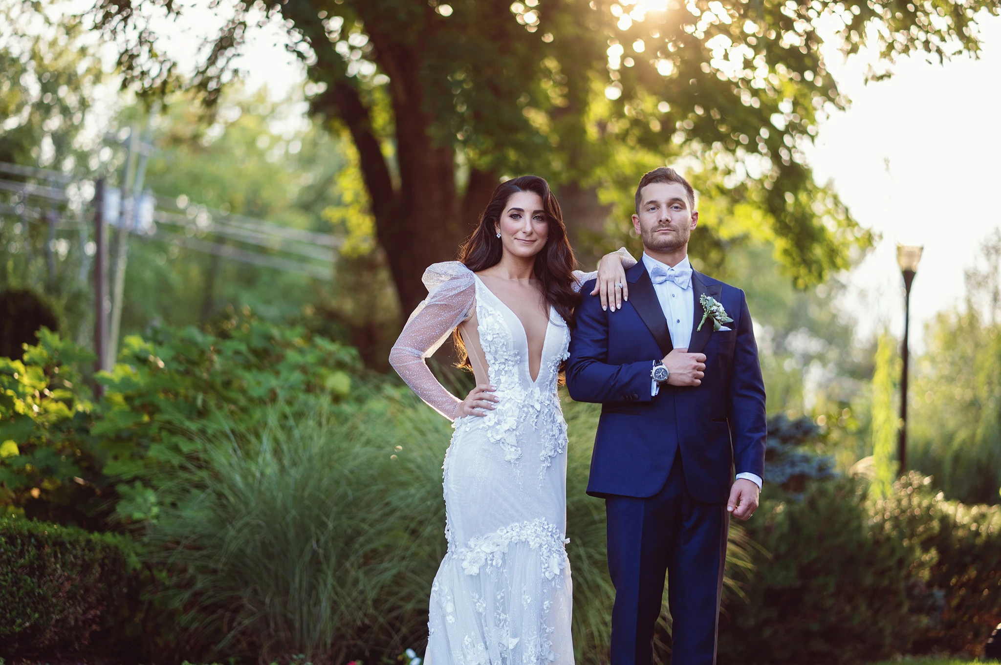 Photo of bride and groom at The Rockleigh in NJ