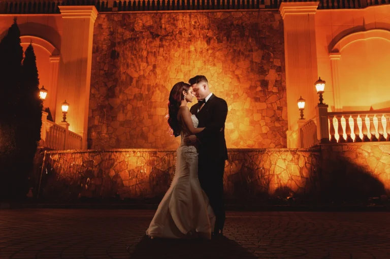 Photo of bride and groom at Villa Barone