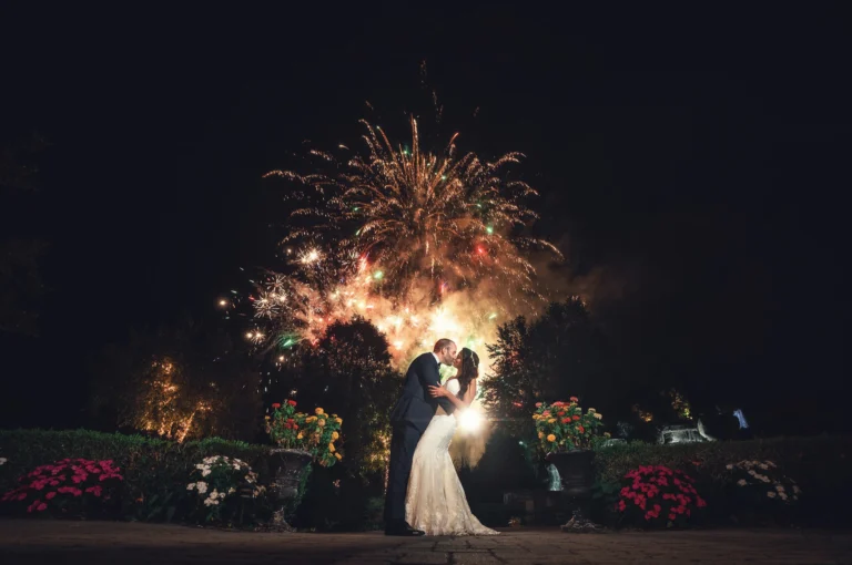 Photo of bride and groom at Falkirk Estate