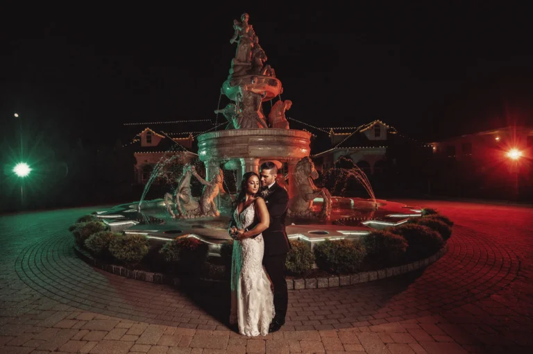 Bride and groom at Surf Club wedding photo