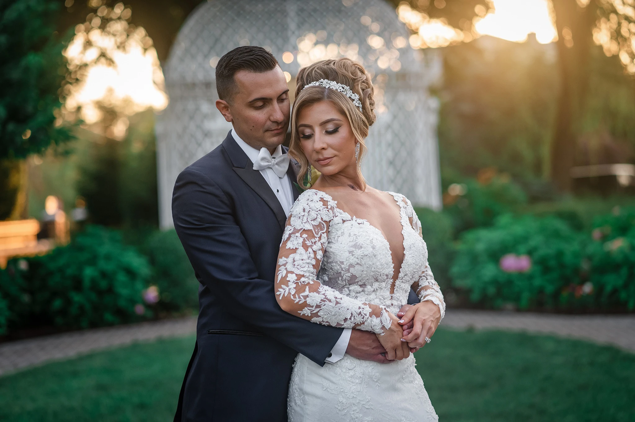 Photo of bride and groom at Rockleigh wedding photo