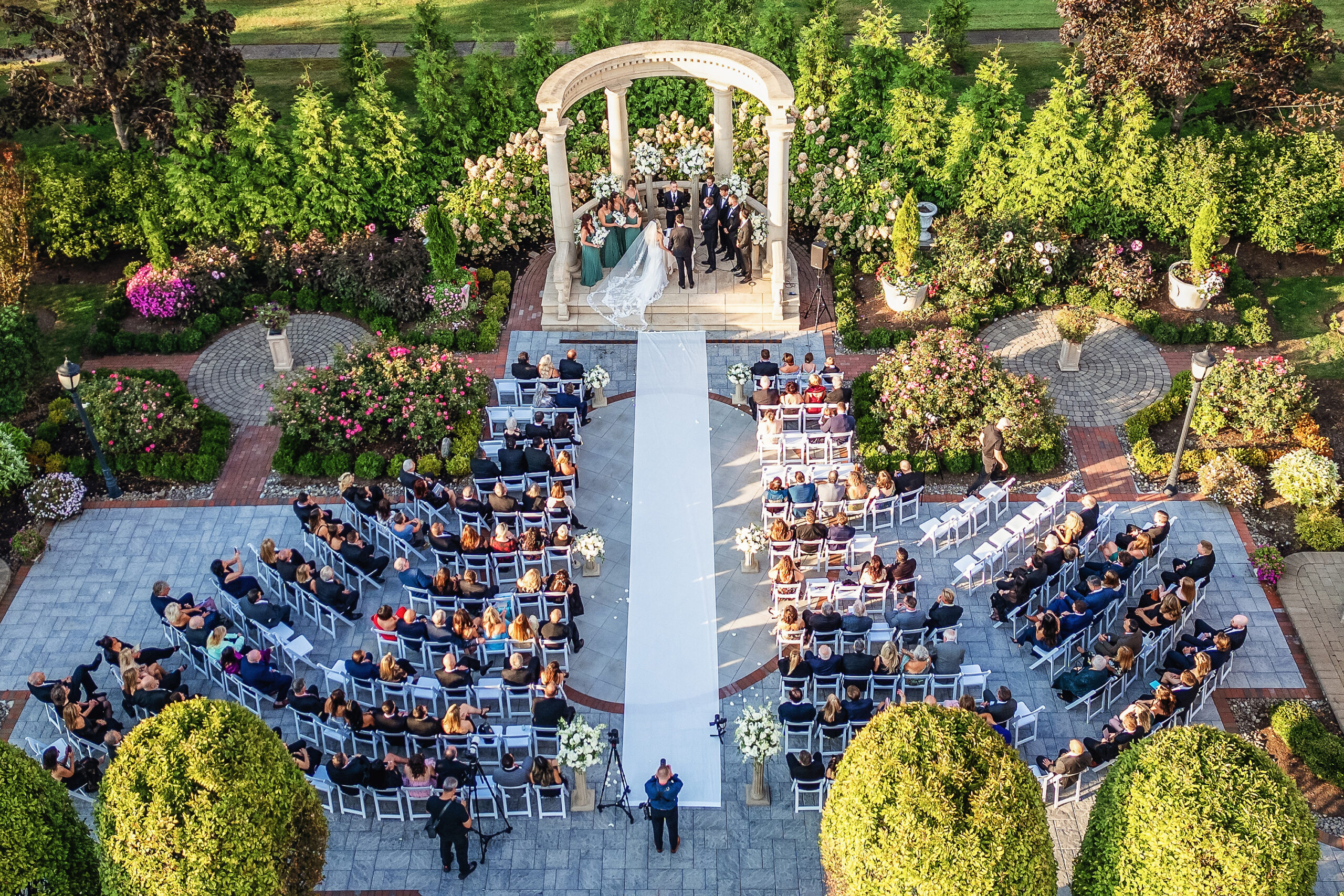 New Jersey Wedding Ceremony Drone Jesse Rinka Photography