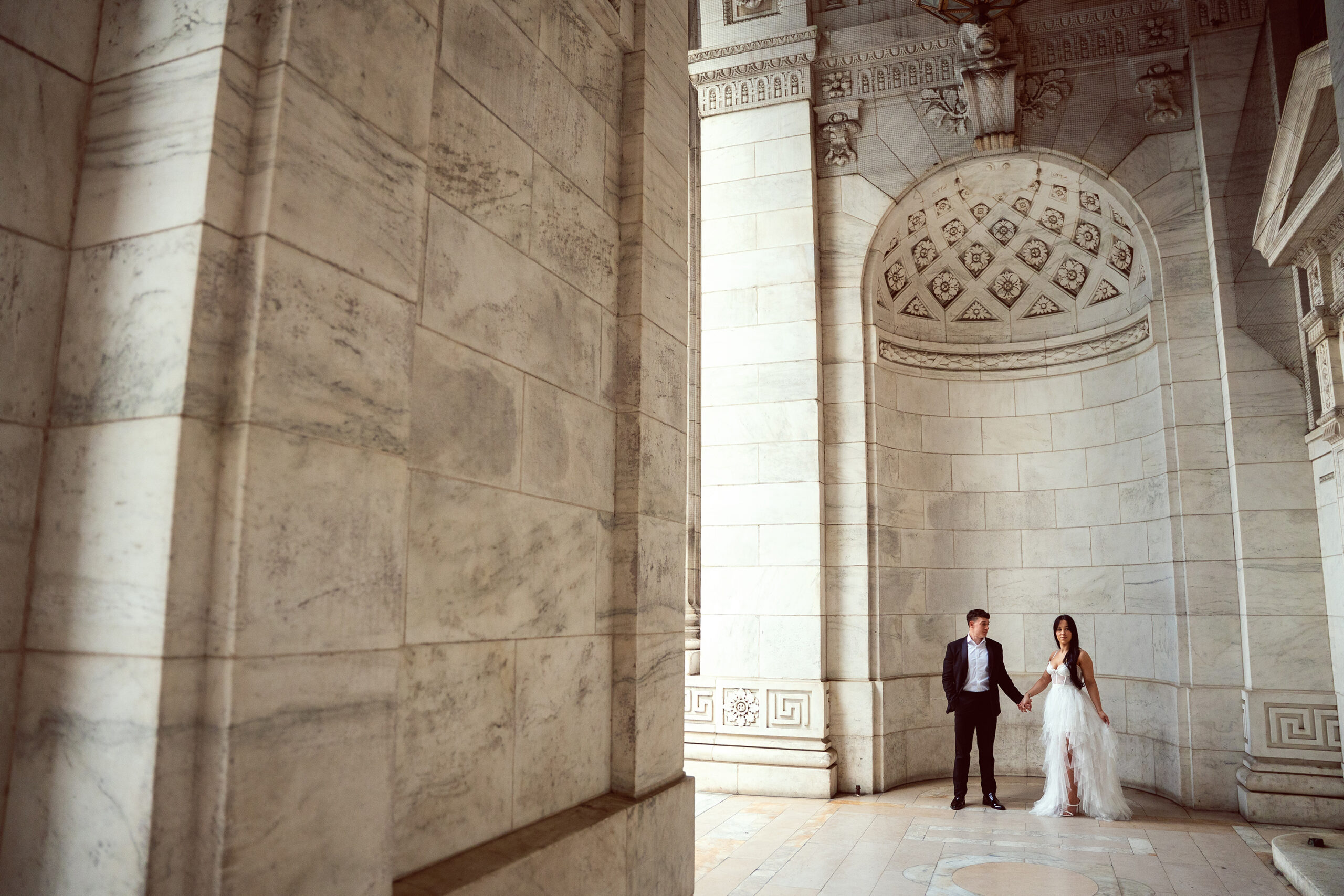 New York Public Library Wedding Bride Groom Jesse Rinka Photography