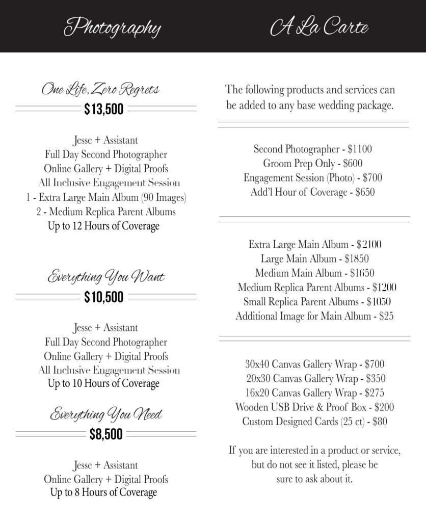 2026 Pricing Photo JRP